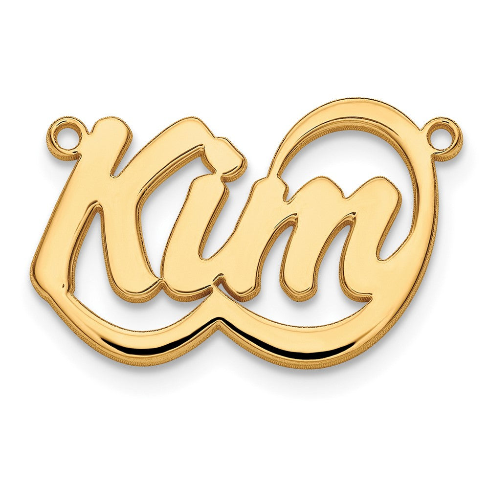 Sterling Silver/Gold-plated Swoop Name Plate