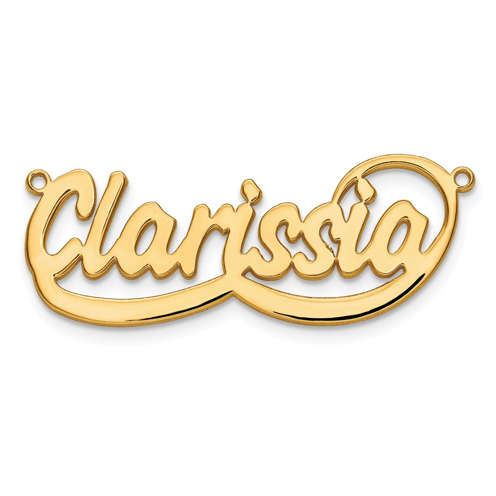 Sterling Silver/Gold-plated Swoop Name Plate