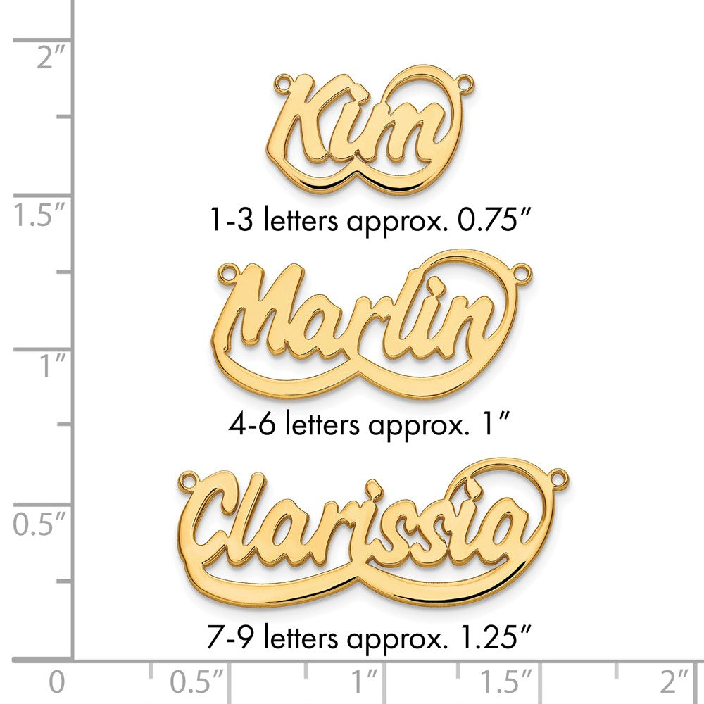 Sterling Silver/Gold-plated Swoop Name Plate