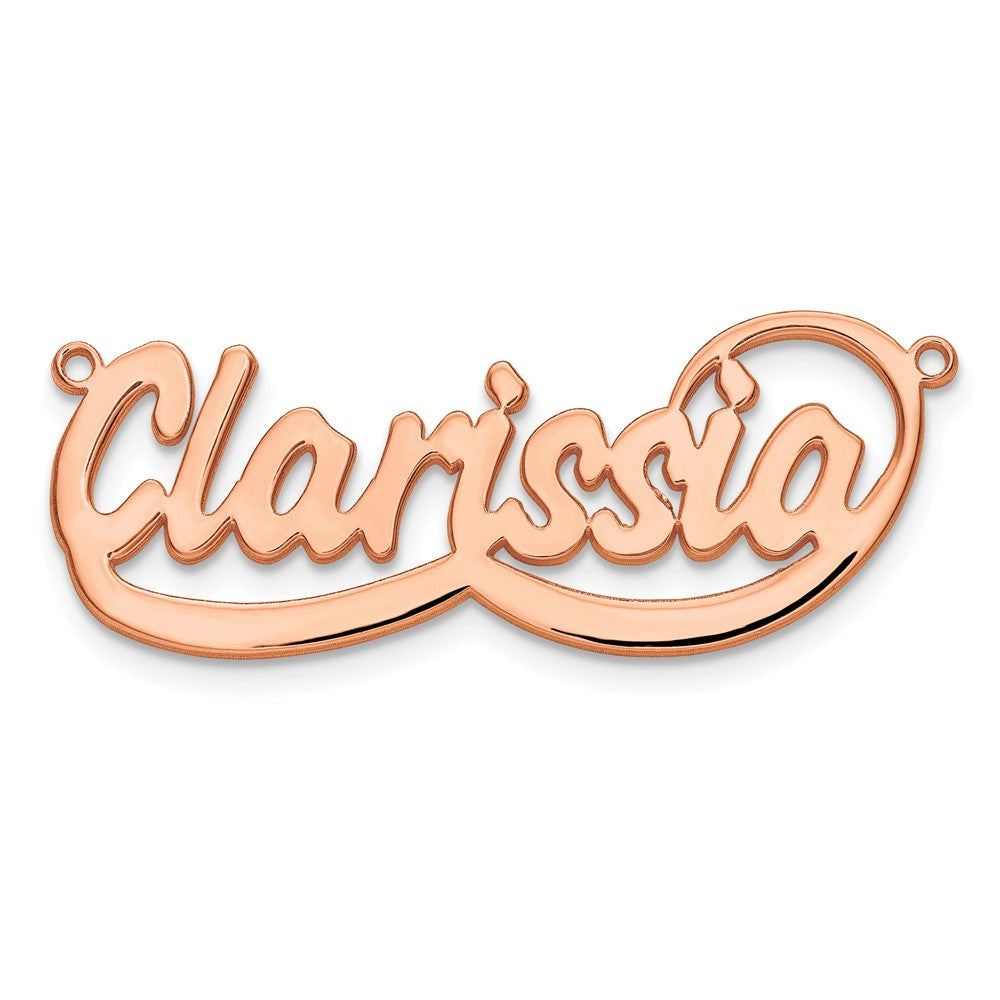 14k Rose Gold Swoop Name Plate