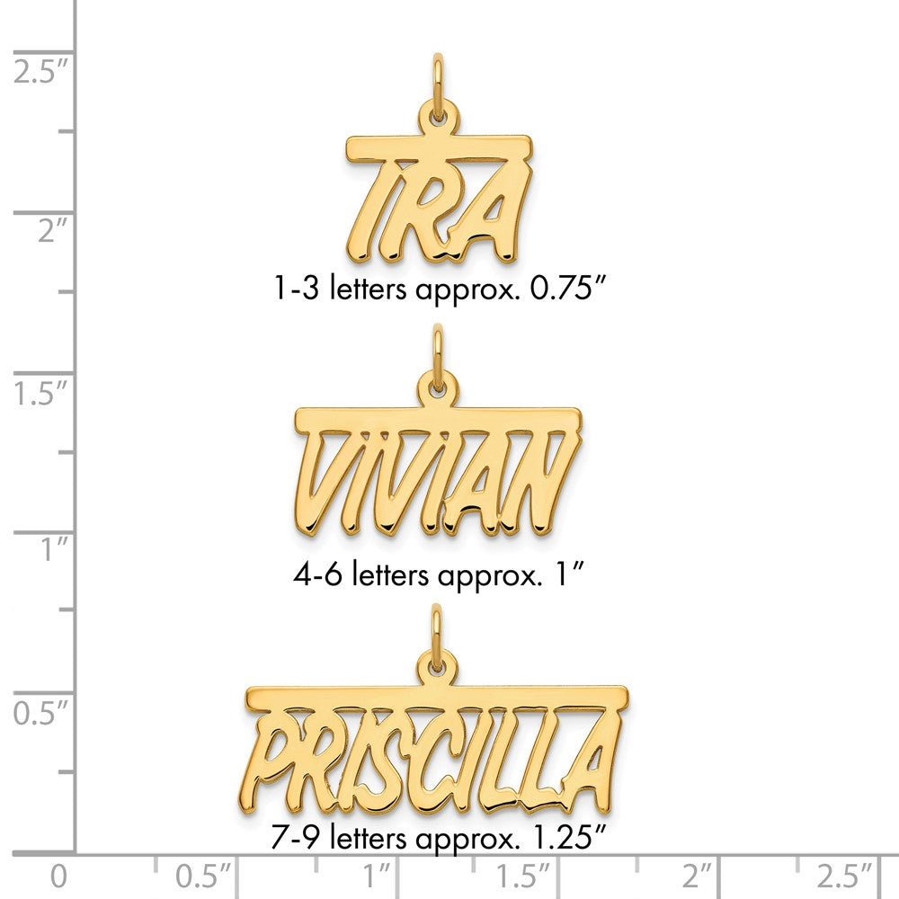 Sterling Silver/Gold-plated Top Bar Name Plate