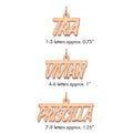 14k Rose Gold Top Bar Name Plate