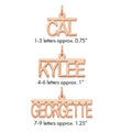 14k Rose Gold Top Bar Name Plate