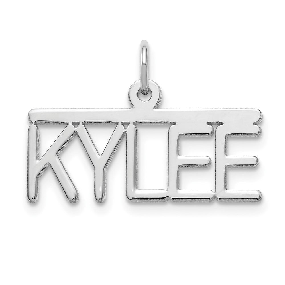 Sterling Silver/Rhodium-plated Top Bar Name Plate