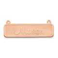 Sterling Silver/Rose-plated Satin Name Plate Bar