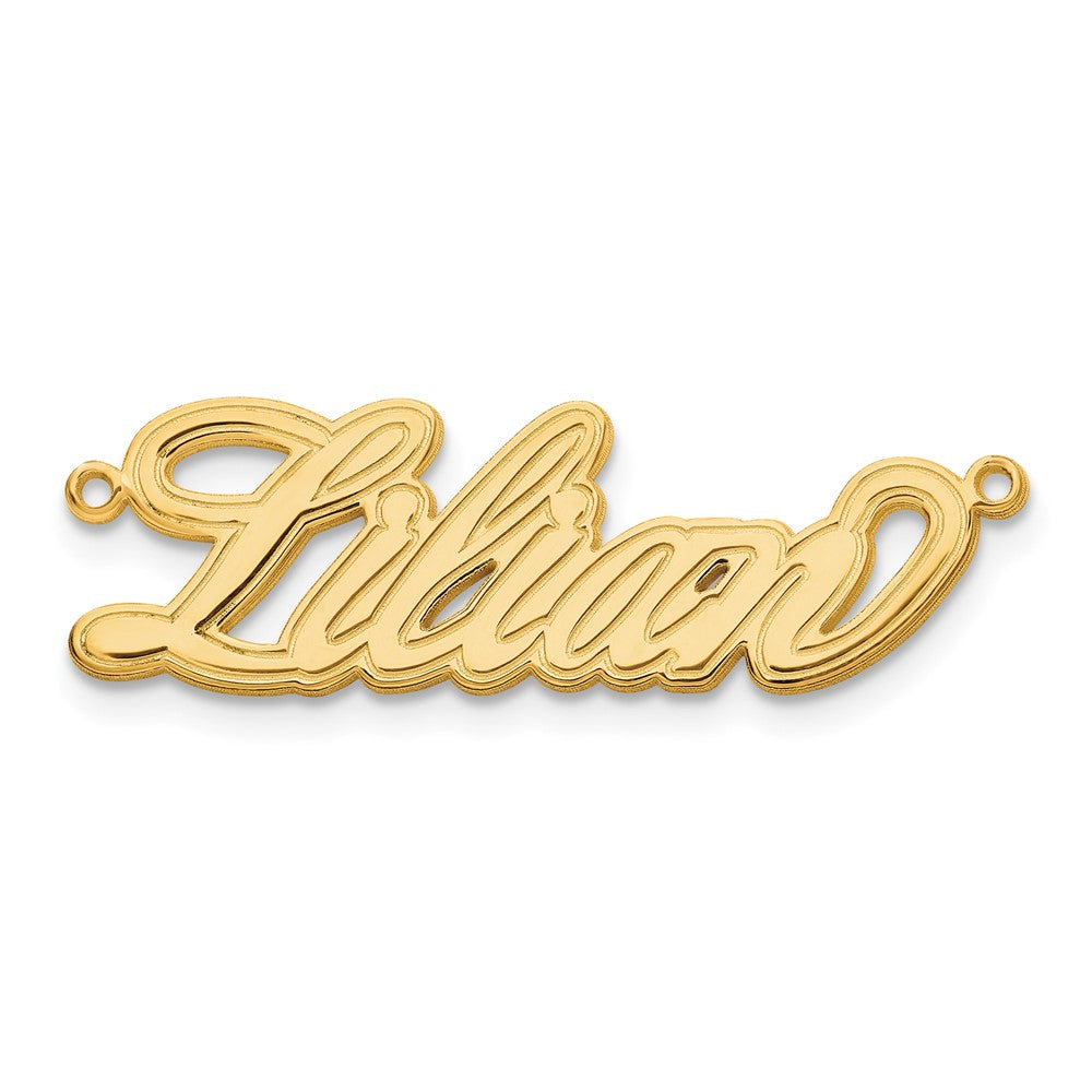Sterling Silver/Gold-plated Etched Name Plate