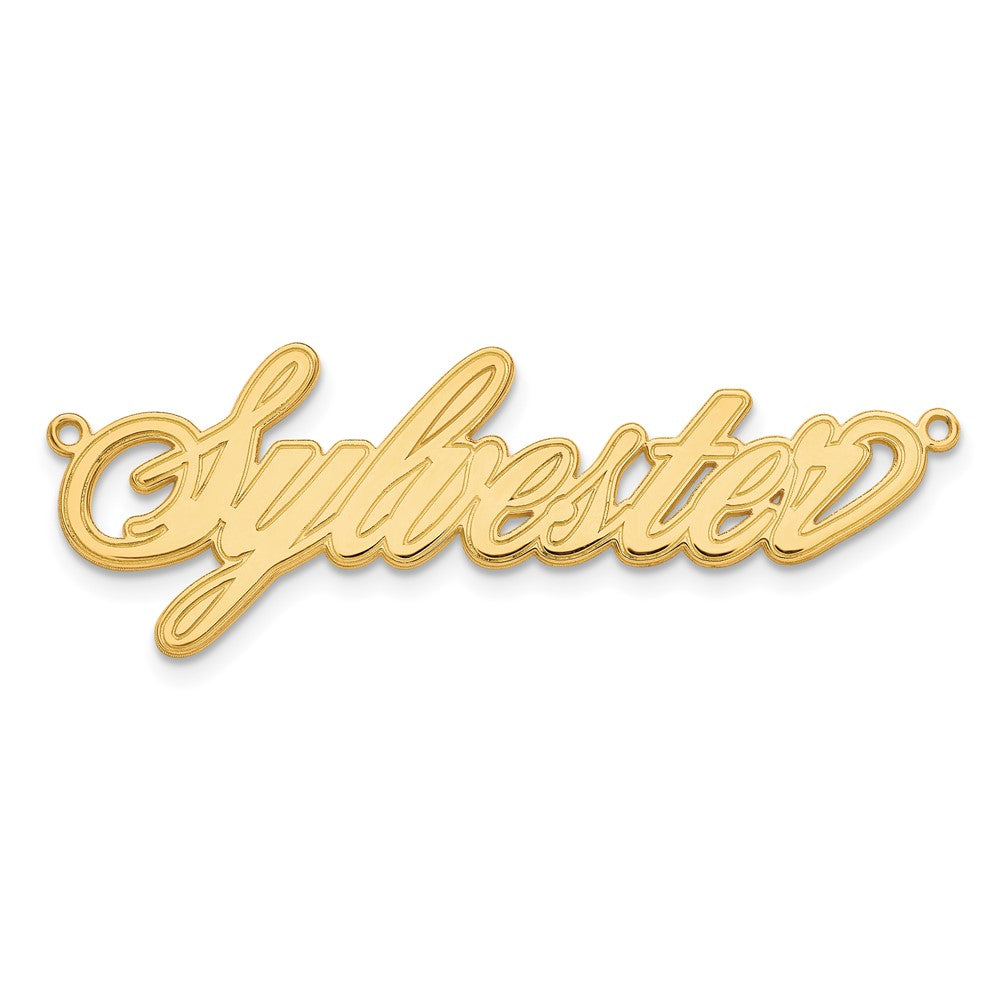 14k Yellow Gold Etched Name Plate