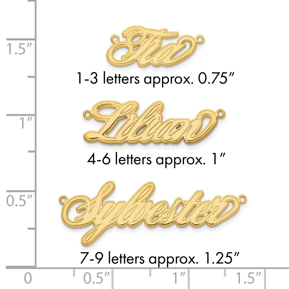 Sterling Silver/Gold-plated Etched Name Plate