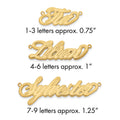 14k Yellow Gold Etched Name Plate