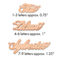Sterling Silver/Rose-plated Etched Name Plate