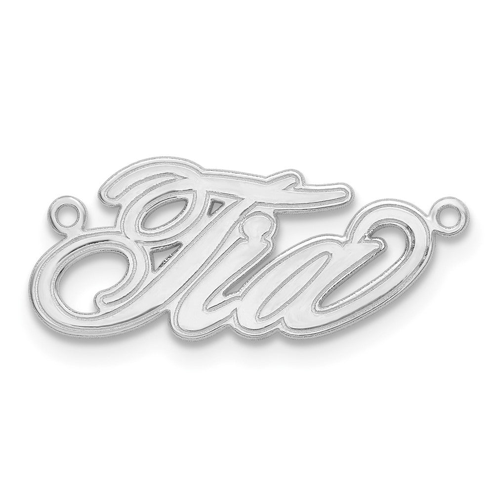 Sterling Silver/Rhodium-plated Etched Name Plate