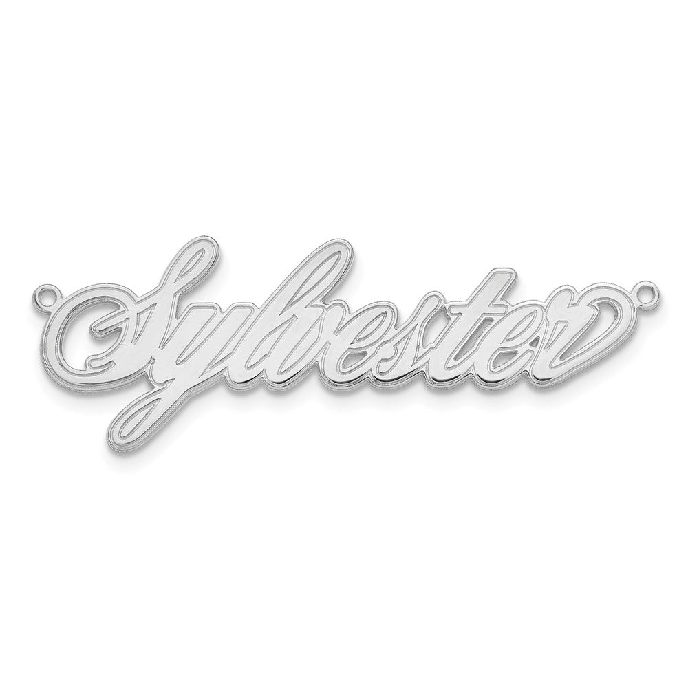 10k White Gold Etched Name Plate