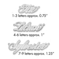 14k White Gold Etched Name Plate