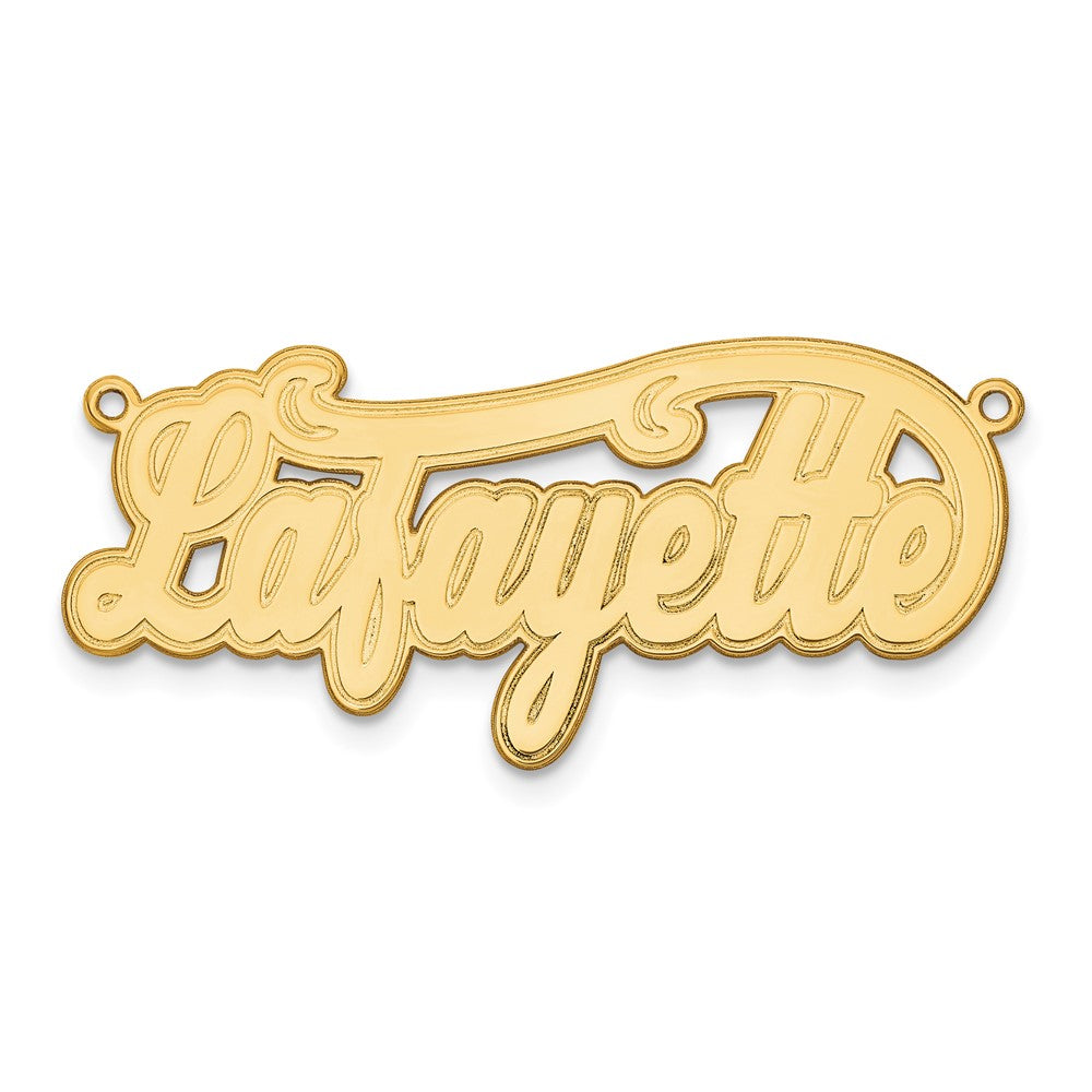 14k Yellow Gold Etched Name Plate