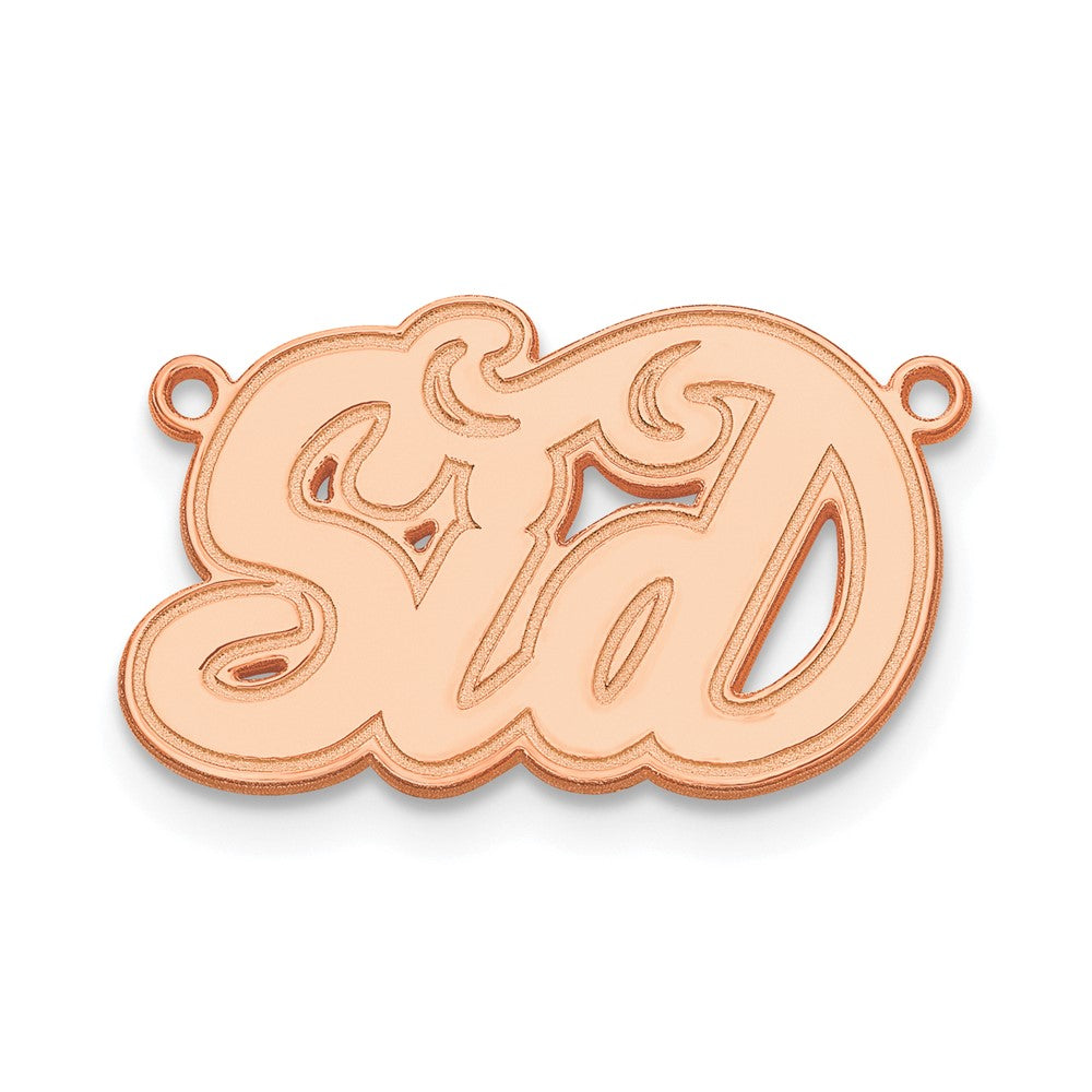 Sterling Silver/Rose-plated Etched Name Plate
