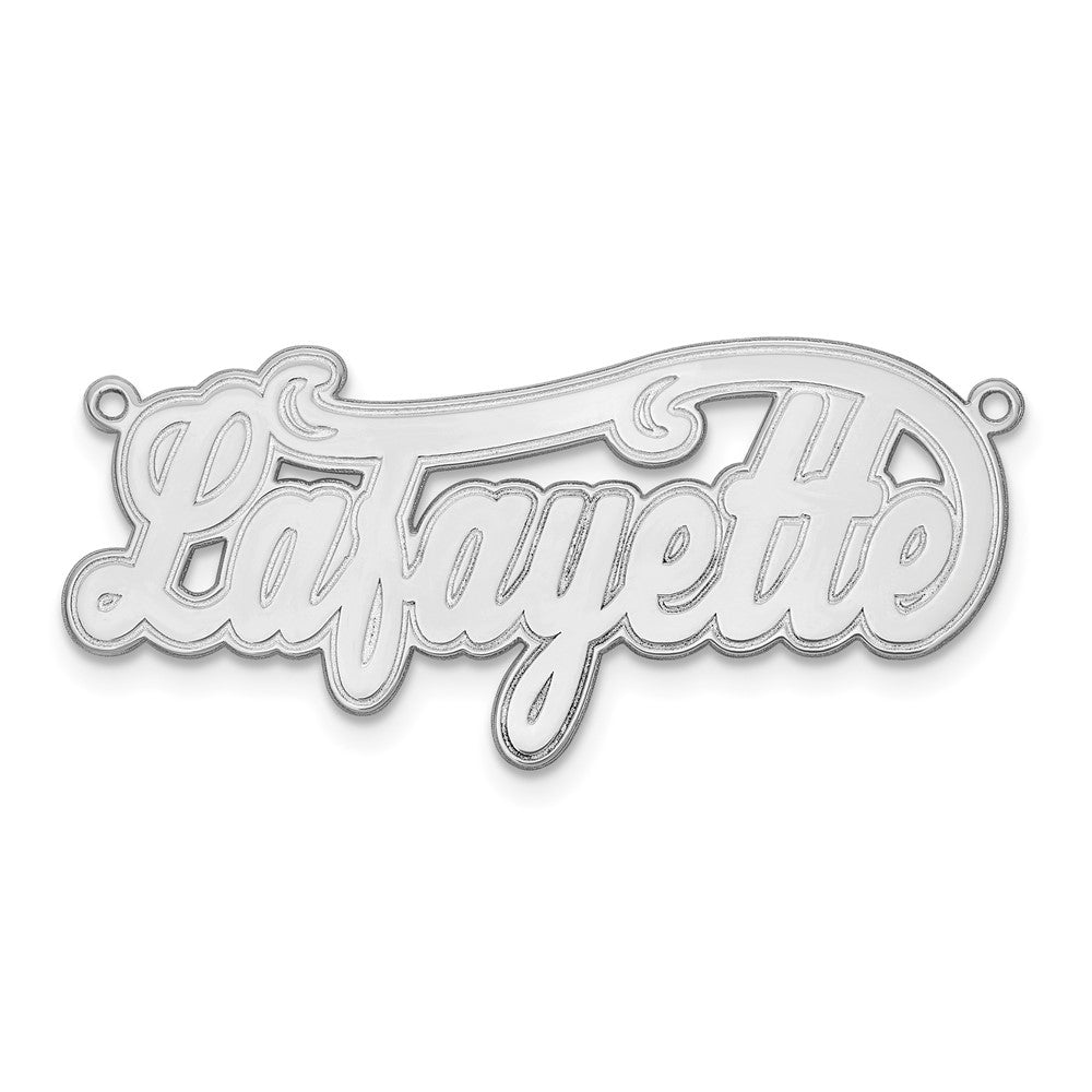 Sterling Silver/Rhodium-plated Etched Name Plate