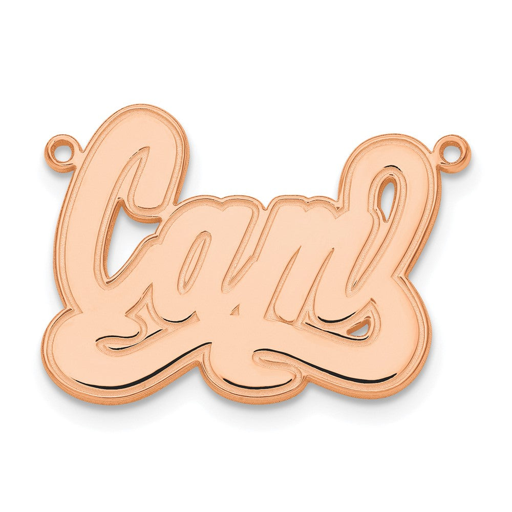 Sterling Silver/Rose-plated Etched Name Plate