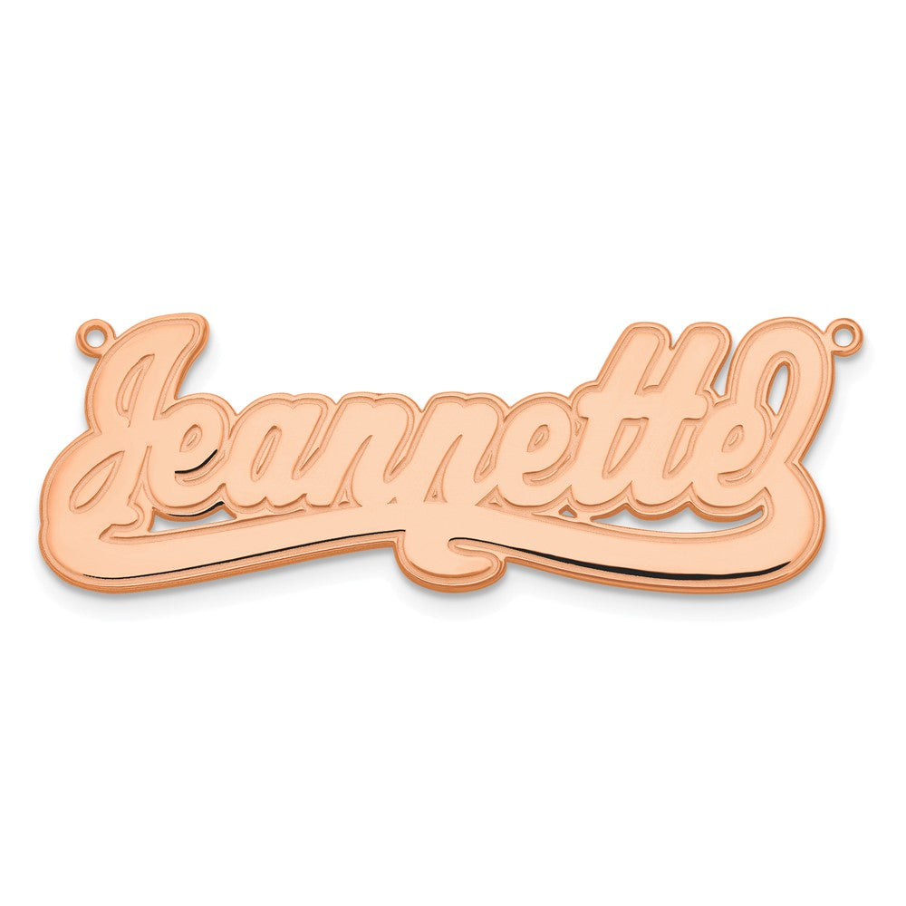Sterling Silver/Rose-plated Etched Name Plate