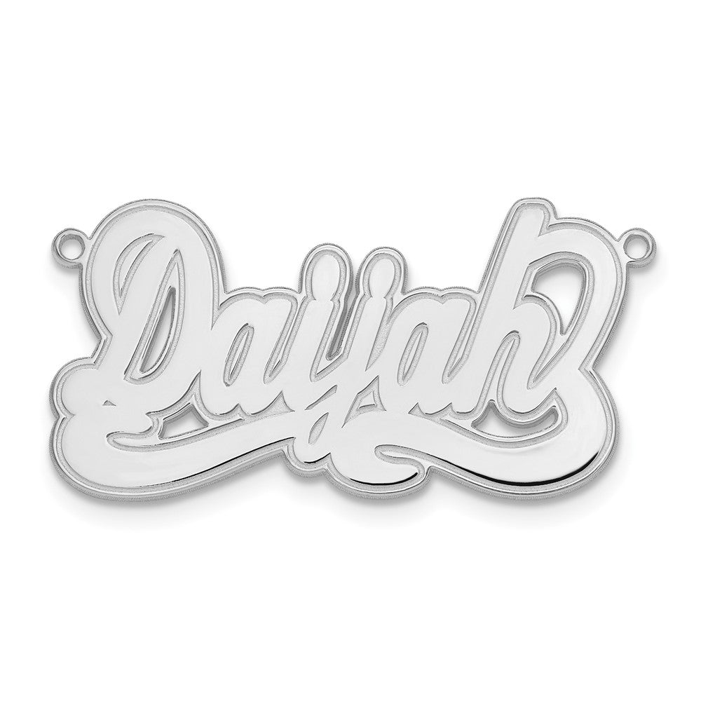 Sterling Silver/Rhodium-plated Etched Name Plate