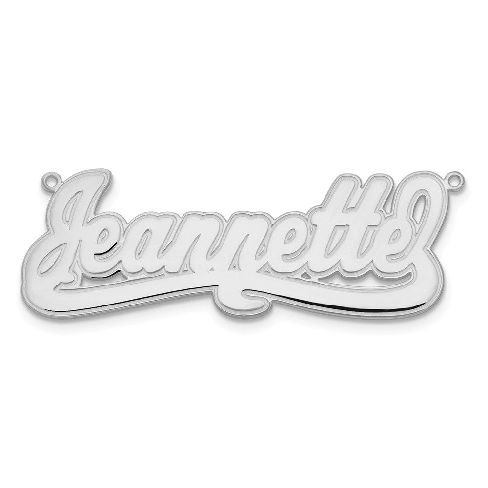 Sterling Silver/Rhodium-plated Etched Name Plate