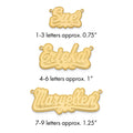 Sterling Silver/Gold-plated Etched Heart Name Plate