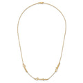 Sterling Silver/Gold-plated Brushed 3 Name Necklace