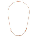 Sterling Silver/Rose-plated Brushed 3 Name Necklace