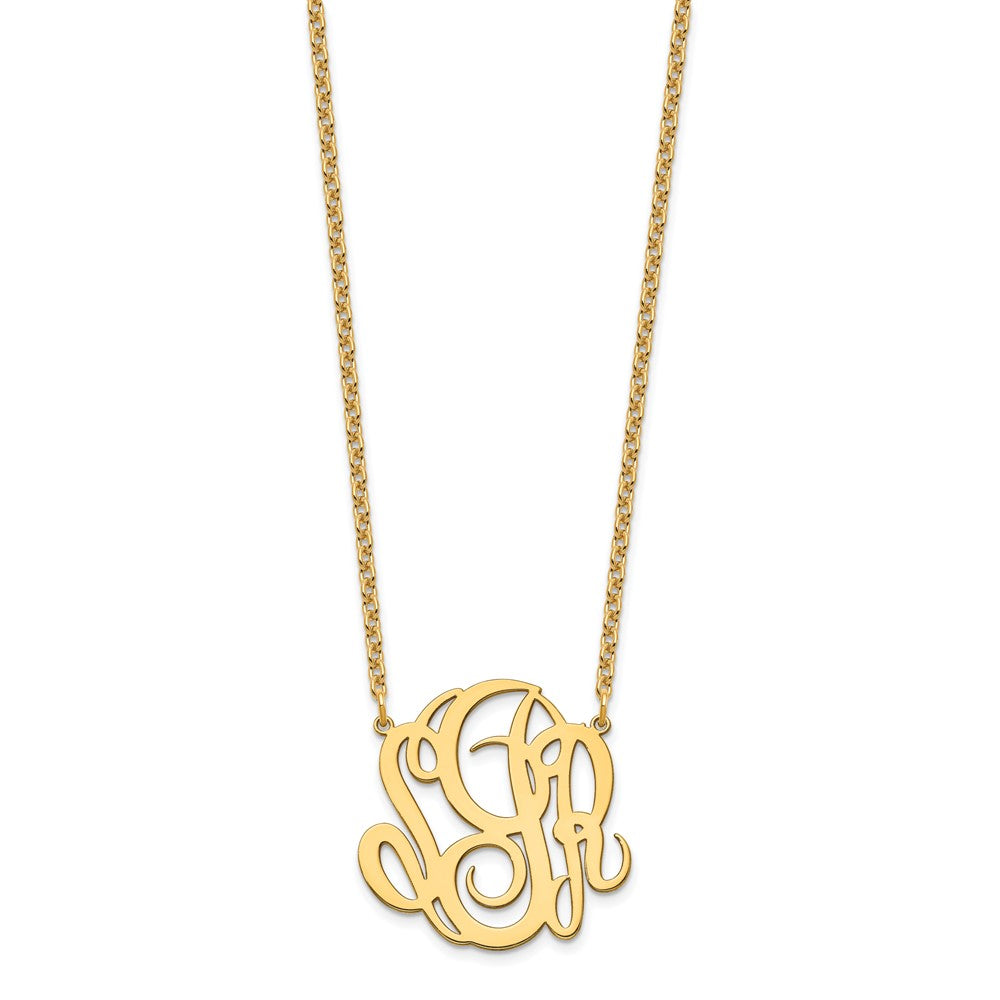 Sterling Silver/Gold-plated Monogram Necklace
