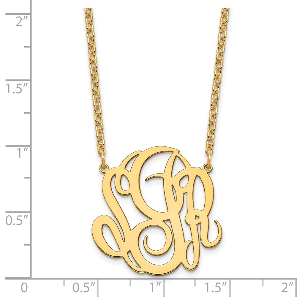 Sterling Silver/Gold-plated Monogram Necklace