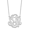 14k White Gold Monogram Necklace