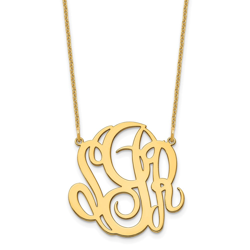14k Yellow Gold Monogram Necklace