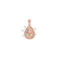 14K rose Gold 5 Birthstone Tree of Life Tear Drop Pendant