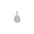 14KW 5 Birthstone Tree of Life Tear Drop Pendant