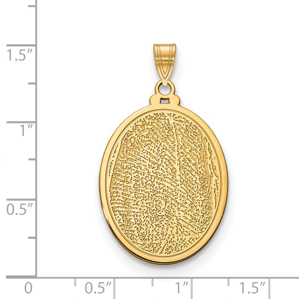 Sterling Silver/Gold-plated Oval Fingerprint Pendant