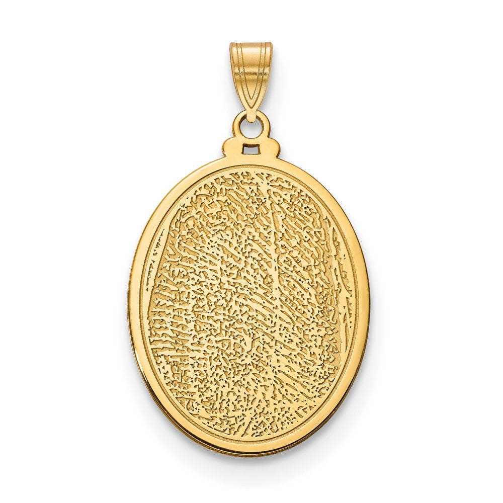 Sterling Silver/Gold-plated Oval Fingerprint Pendant