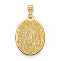 14k Yellow Gold Oval Fingerprint Pendant