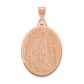14k Rose Gold Oval Fingerprint Pendant