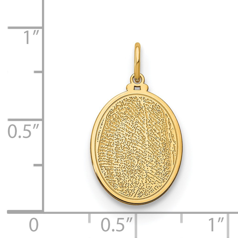 Sterling Silver/Gold-plated Oval Fingerprint Charm