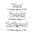 10k White Gold Epoxy Heart Name Plate