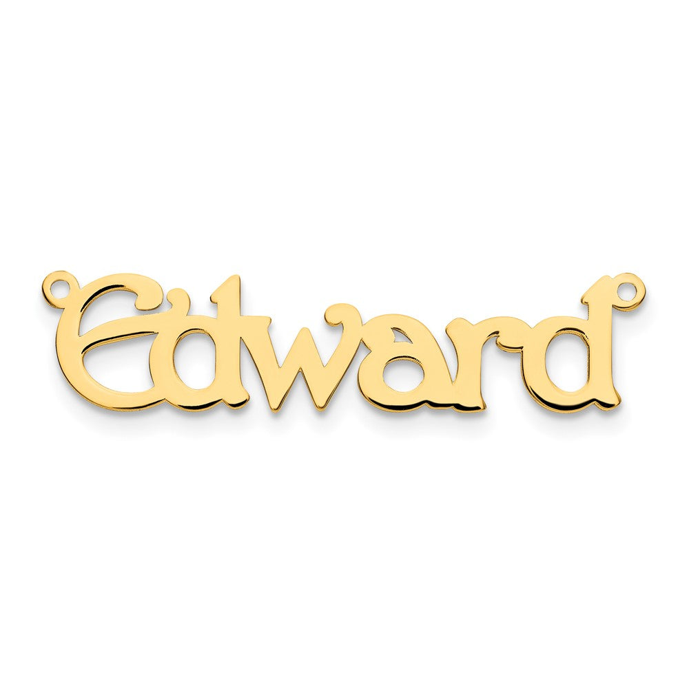 14k Yellow Gold Polished Name Plate