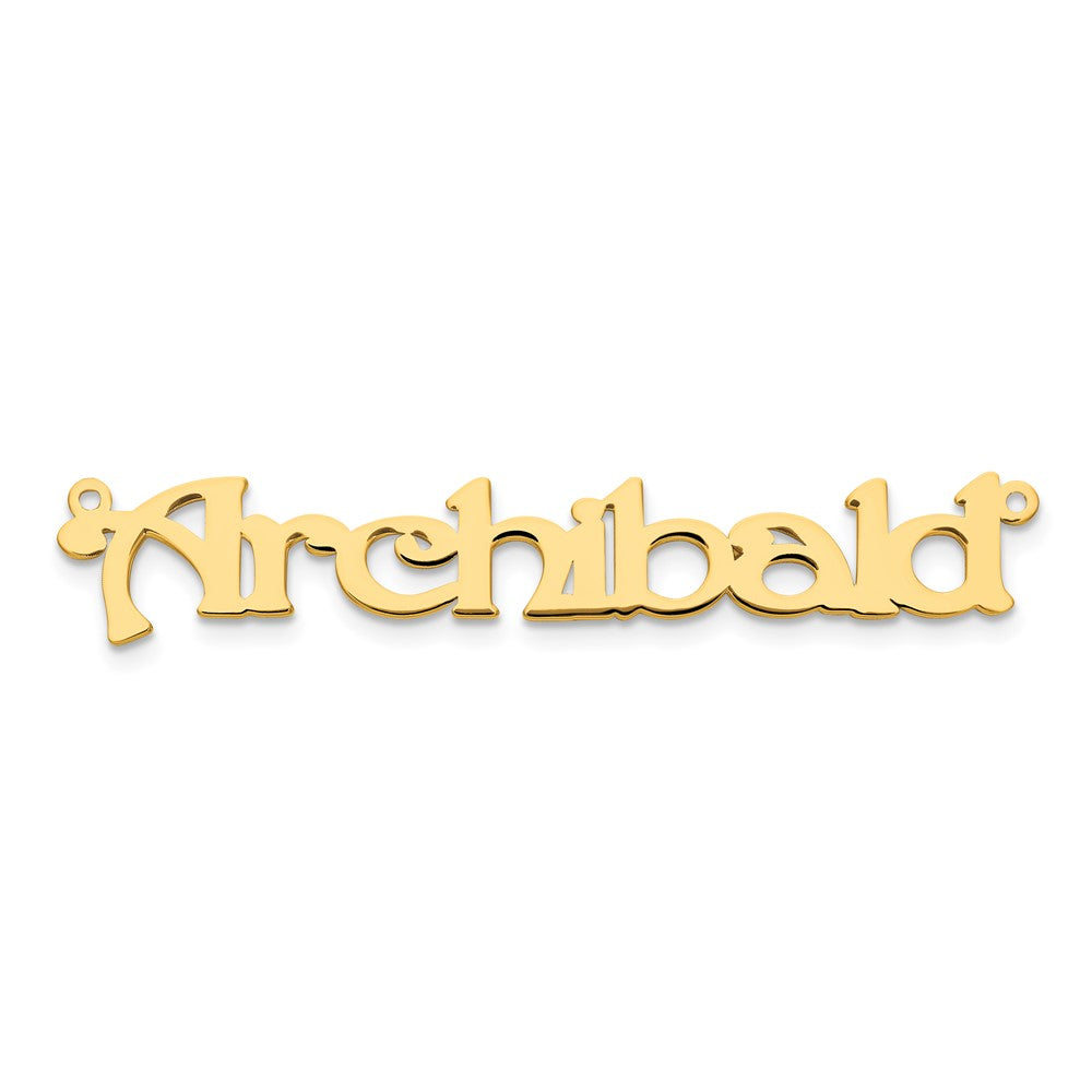 Sterling Silver/Gold-plated Polished Name Plate