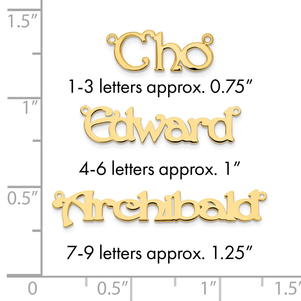 Sterling Silver/Gold-plated Polished Name Plate