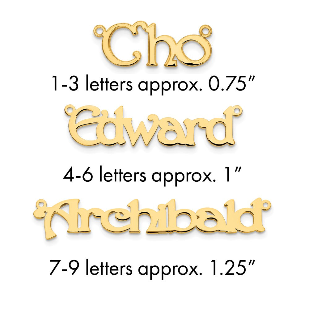 Sterling Silver/Gold-plated Polished Name Plate