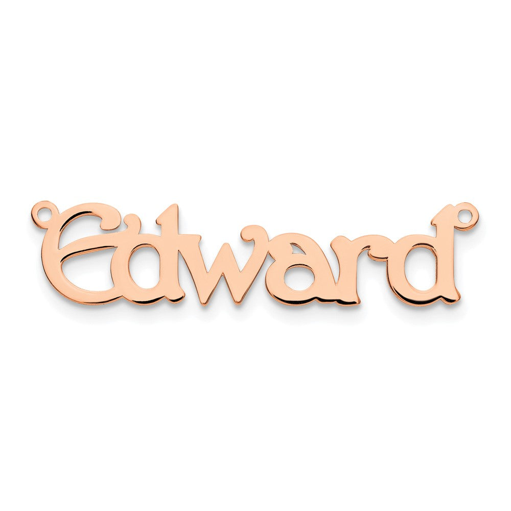 Sterling Silver/Rose-plated Polished Name Plate