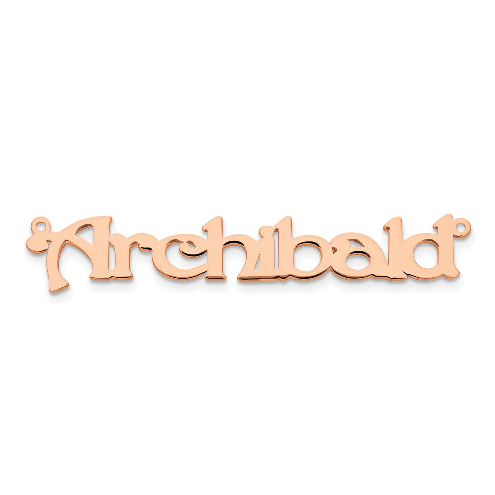 Sterling Silver/Rose-plated Polished Name Plate
