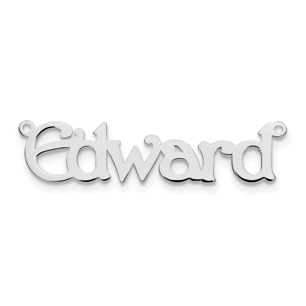14k White Gold Polished Name Plate