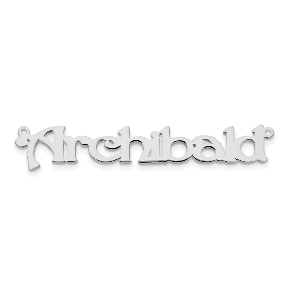 14k White Gold Polished Name Plate