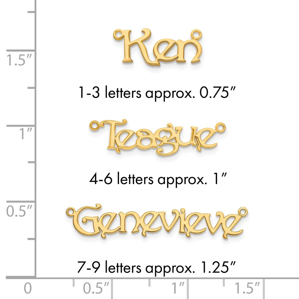Sterling Silver/Gold-plated Name Plate