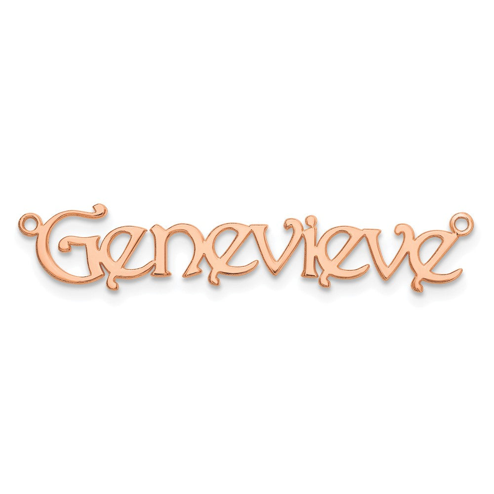 Sterling Silver/Rose-plated Name Plate