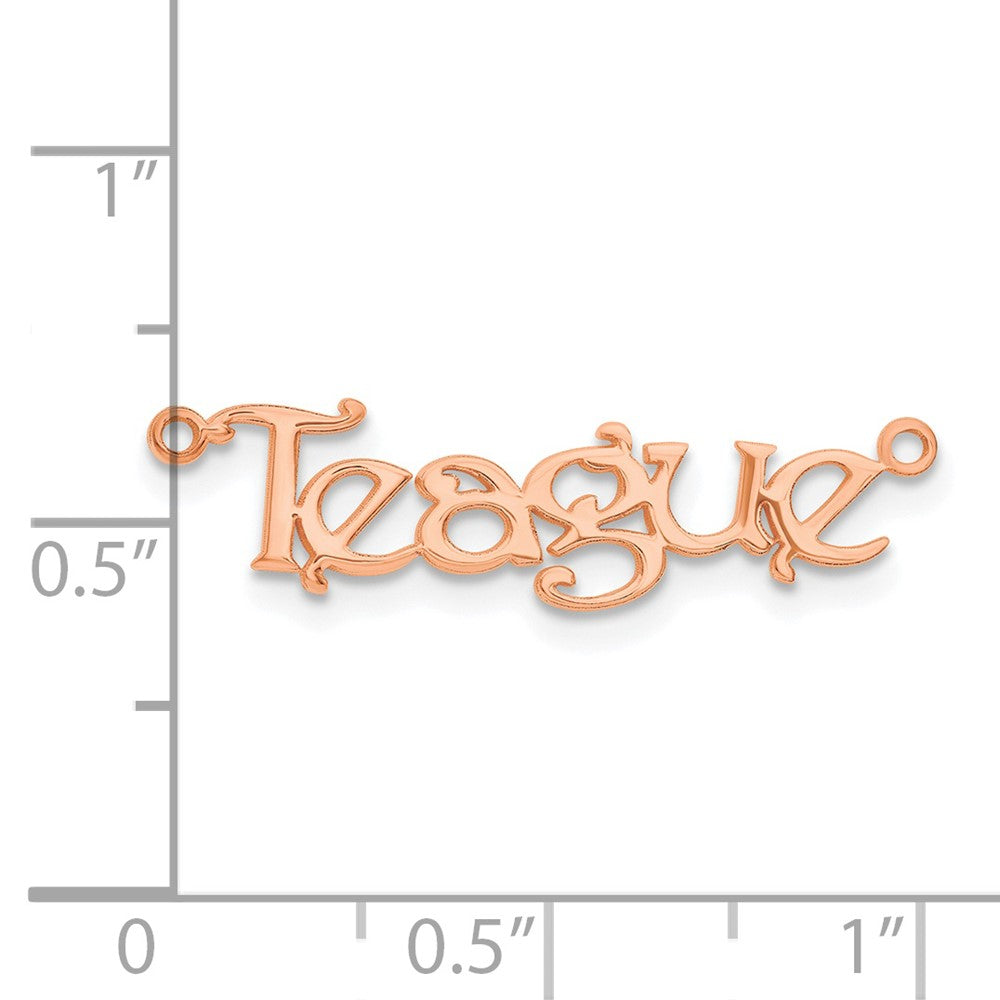 Sterling Silver/Rose-plated Name Plate
